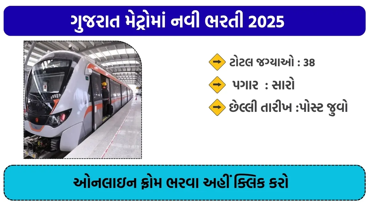 Gujarat Metro Recruitment 2025